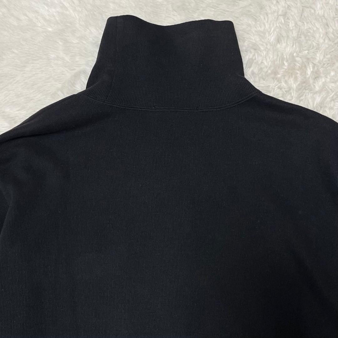 美品　PRADA ハイネック　タートルネック　長袖　カットソー　黒　ロゴ　L