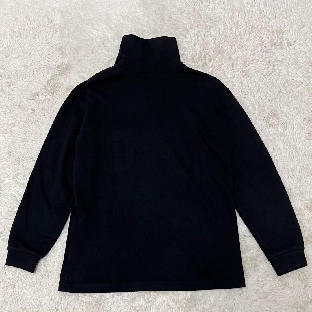 美品　PRADA ハイネック　タートルネック　長袖　カットソー　黒　ロゴ　L
