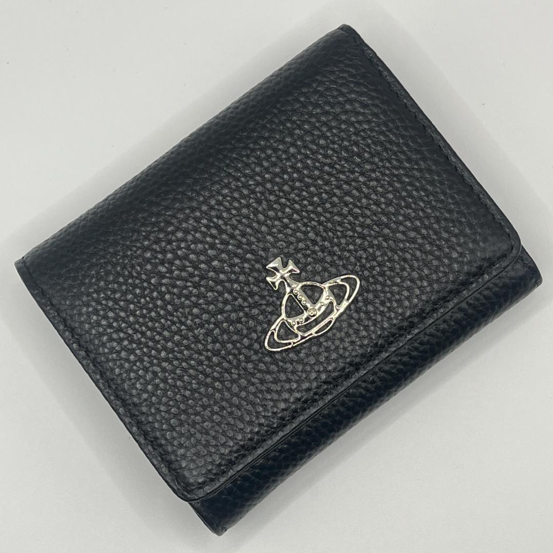 Vivienne Westwood がま口 黒 折財布 シンプル 未使用 人気