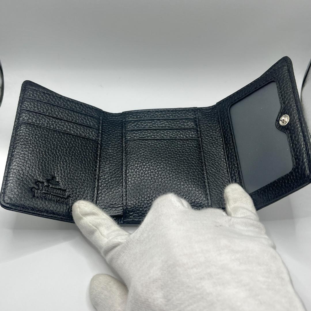 Vivienne Westwood がま口 黒 折財布 シンプル 未使用 人気