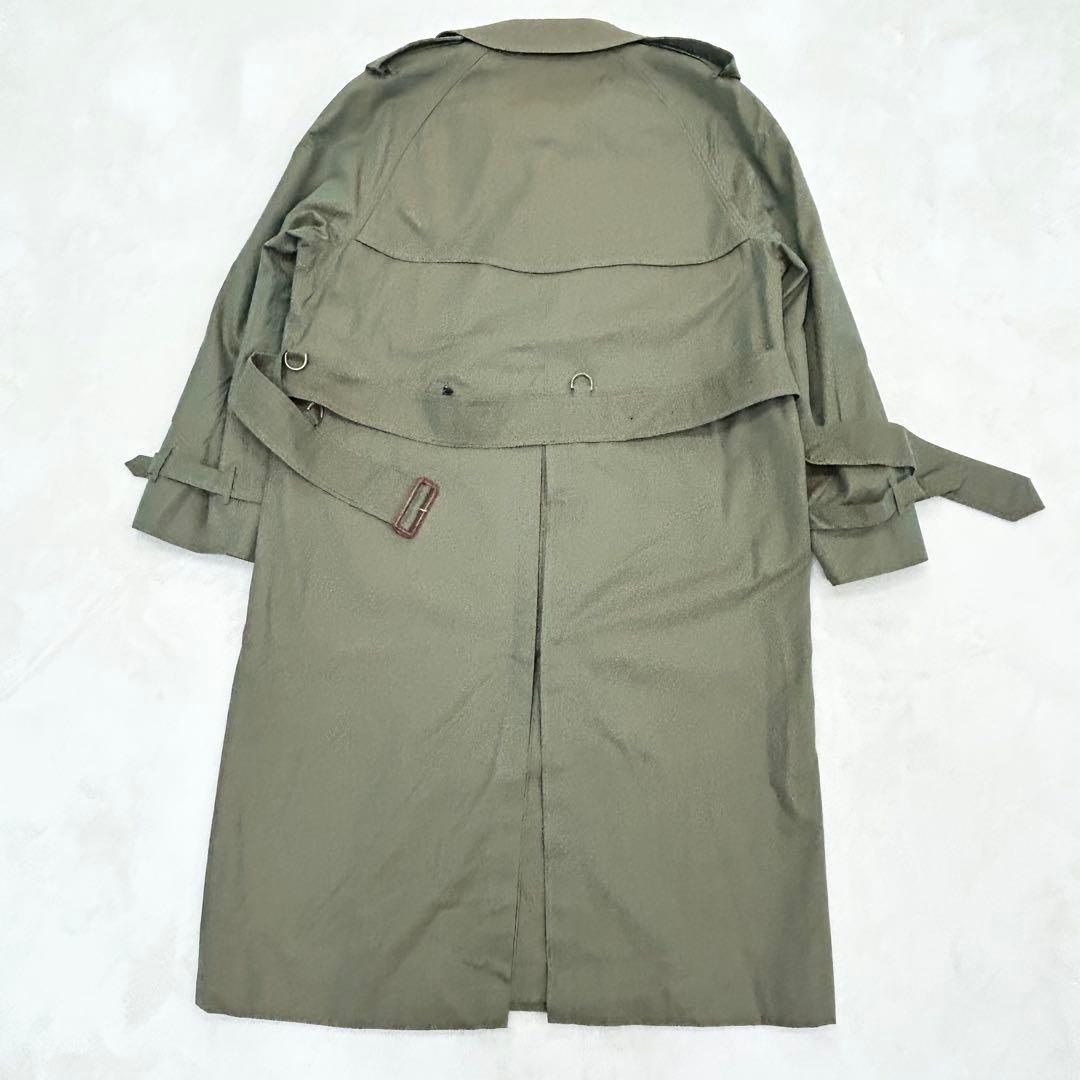 美品✨バーバリー　ヴィンテージ　ロングトレンチコート　カーキ　ダブル　Ｍ