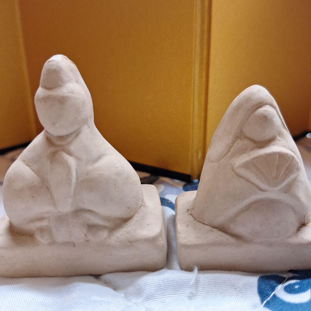 一重孔希　陶製　小型　雛人形