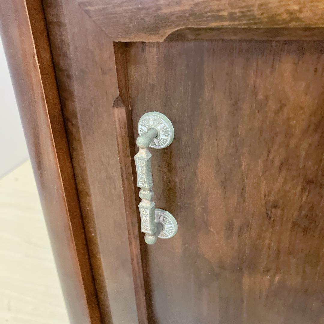 アンティーク　電話台　FAX台 木製　サイドテーブル　コンソールテーブル　飾り棚