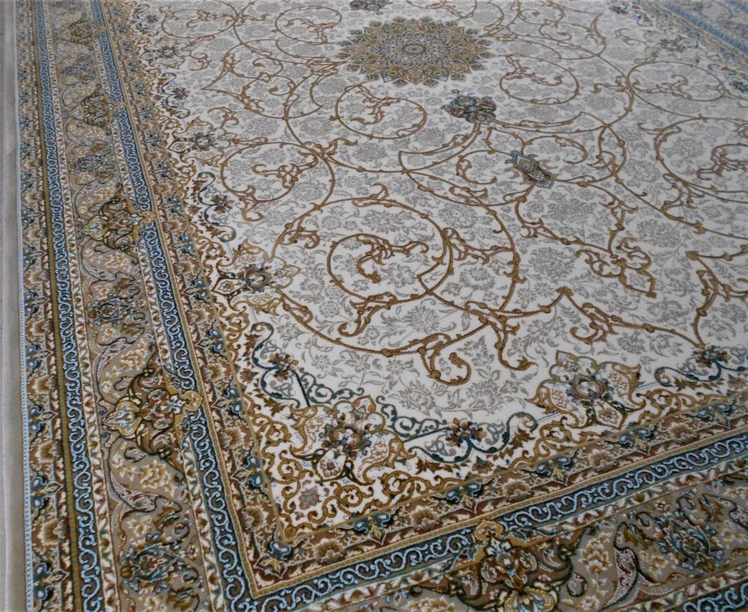 立体柄、144万ノット！本場イラン産 絨毯！150×225cm-202541