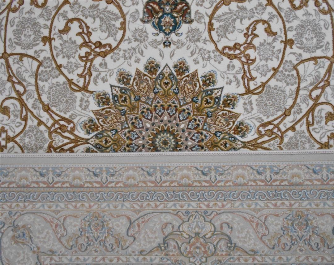 立体柄、144万ノット！本場イラン産 絨毯！150×225cm-202541