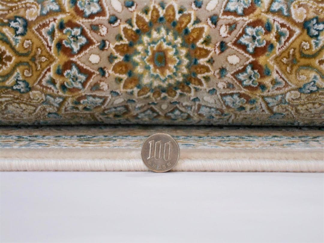 立体柄、144万ノット！本場イラン産 絨毯！150×225cm-202541