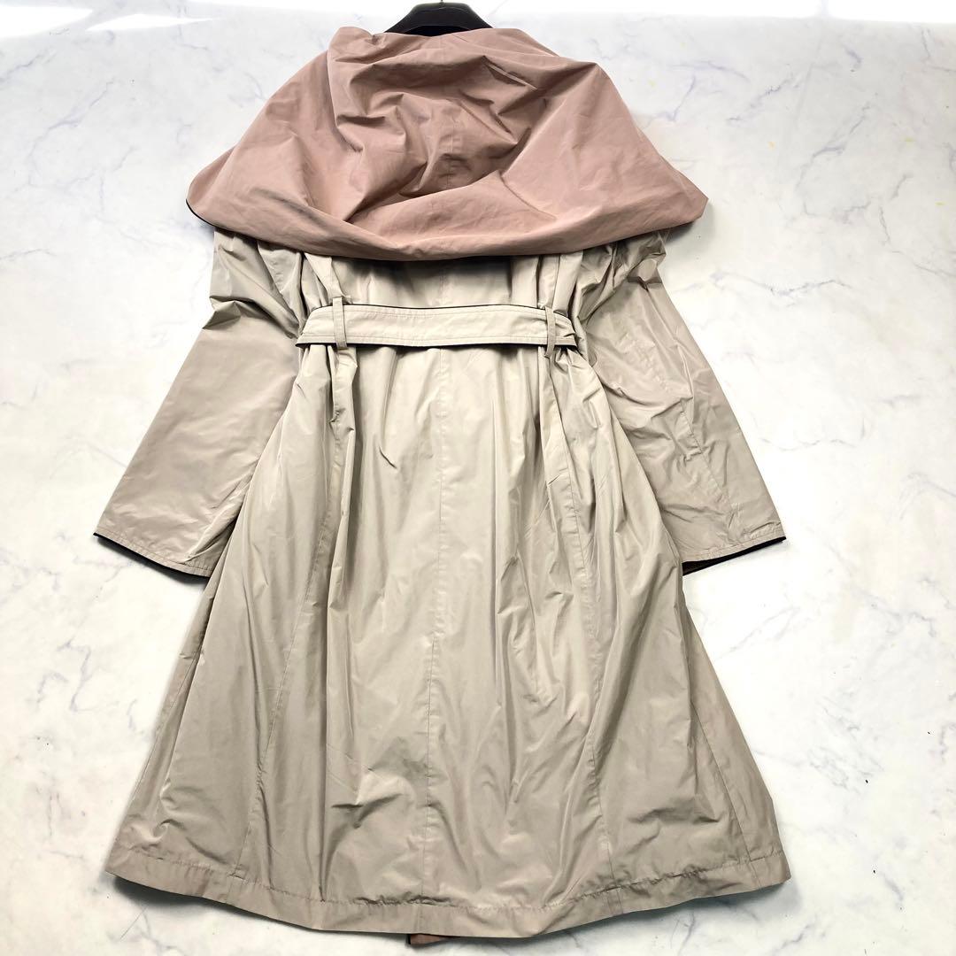 マックスマーラ CITY リバーシブル ベルテッドコート 女優襟 ロゴボタン