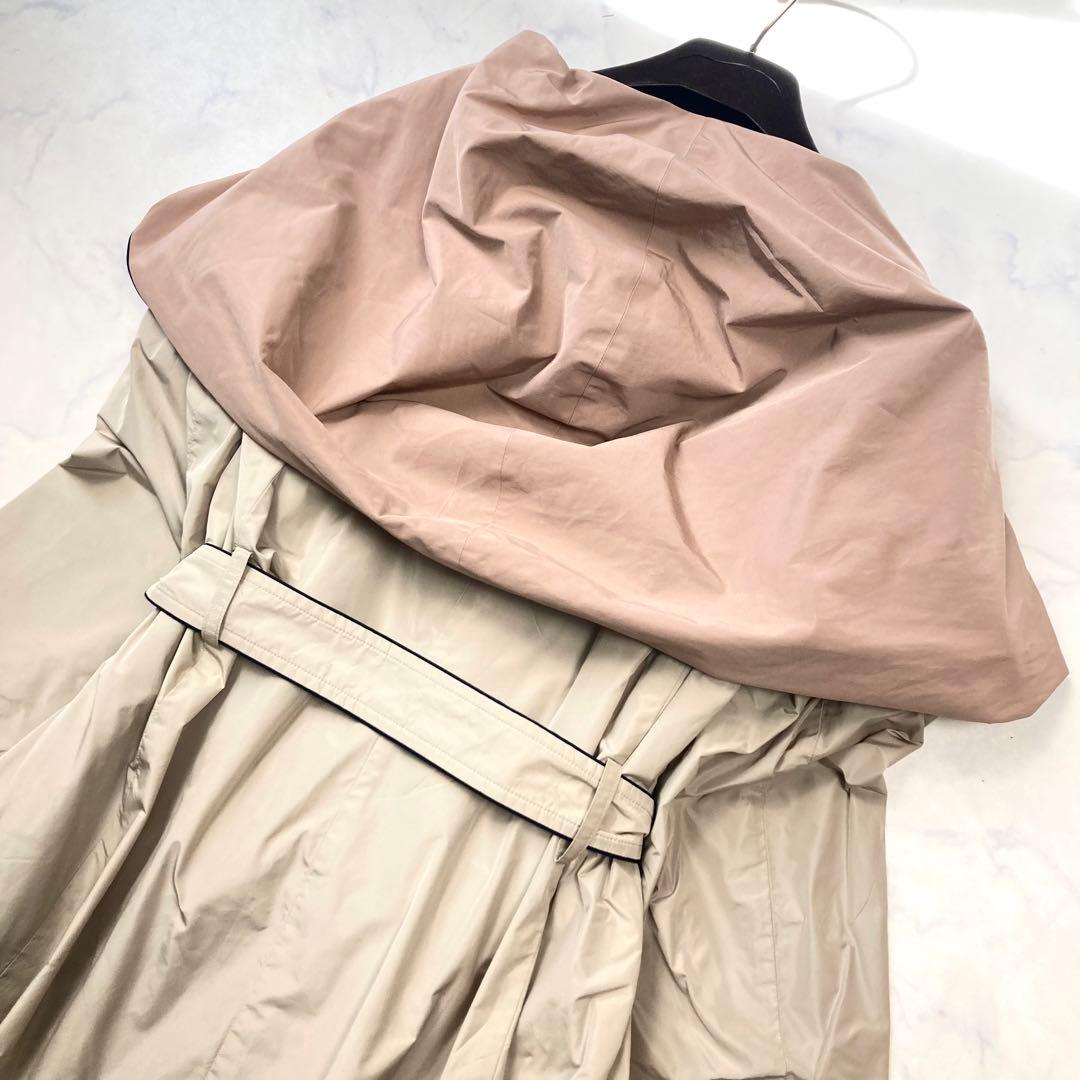 マックスマーラ CITY リバーシブル ベルテッドコート 女優襟 ロゴボタン