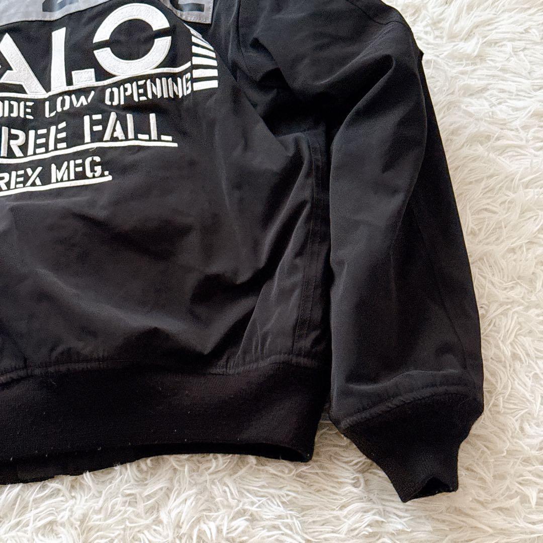 Lサイズ✨AVIREX MA-1 中綿ブルゾン スタンドカラー ジャケット 黒