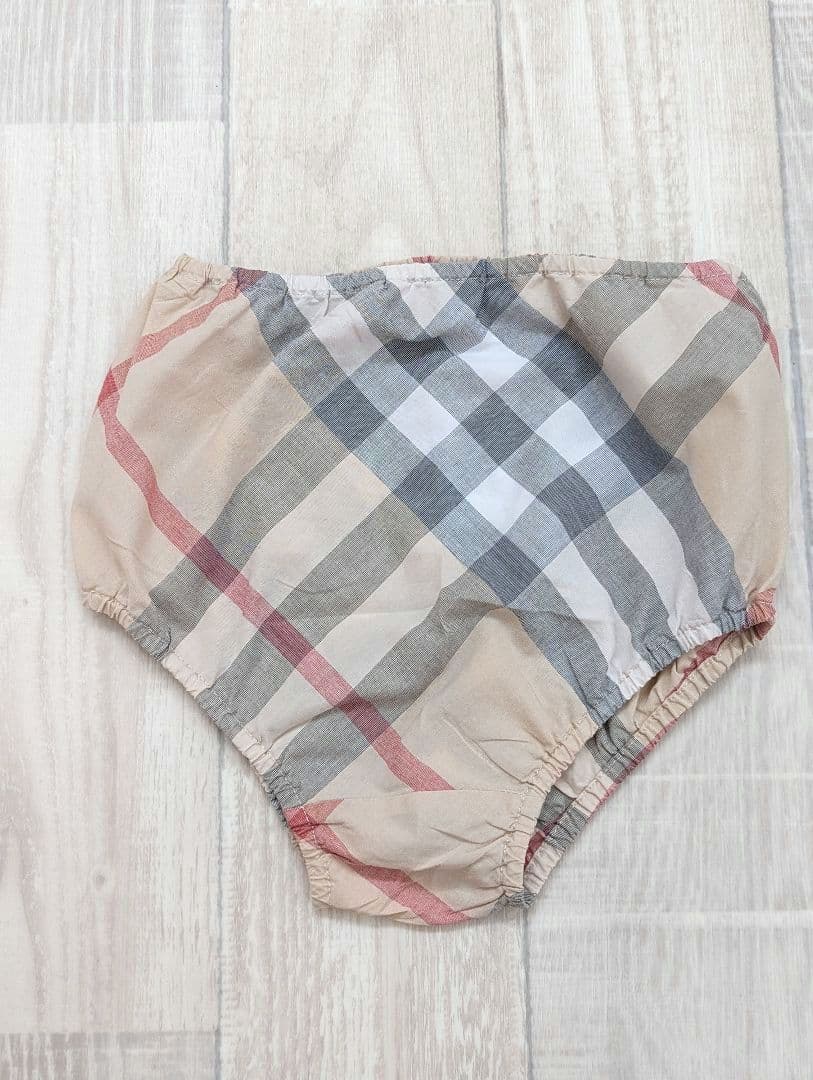 Riii＊【BURBERRY】未使用メガチェックワンピース24M 92cm