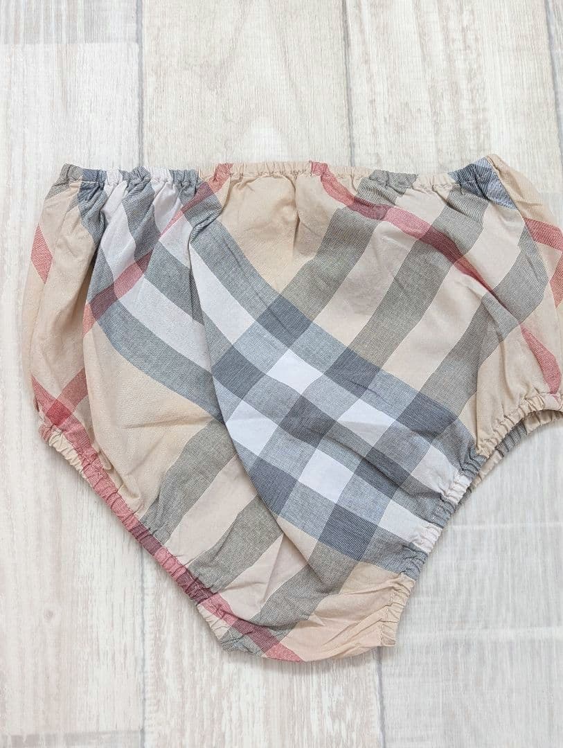 Riii＊【BURBERRY】未使用メガチェックワンピース24M 92cm