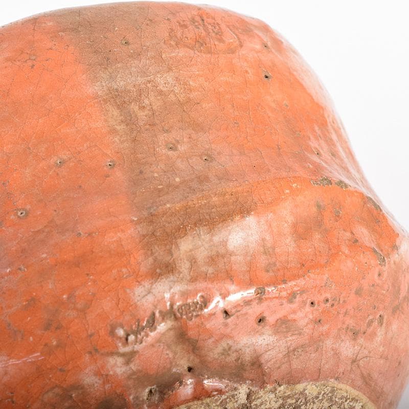 茶道具　楽吉左衛門　左入作　赤楽茶碗　九代　大樋長左衛門極め箱　V　R7631