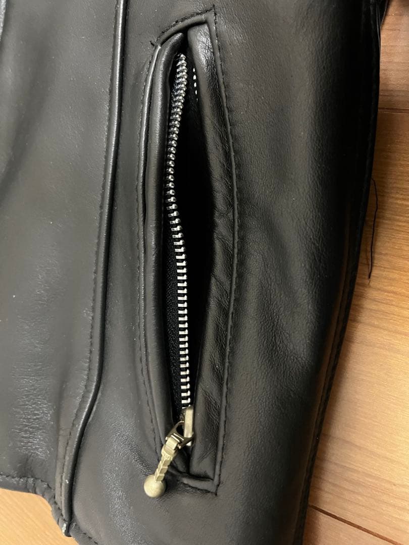 Reminiscence 黒レザーシングルライダースジャケット