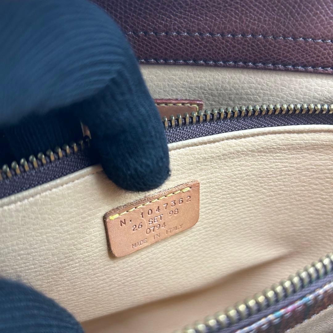 美品　ETRO　エトロ　トートバッグ　pvc　ベッコウ　ロゴ　ペイズリー柄　A4