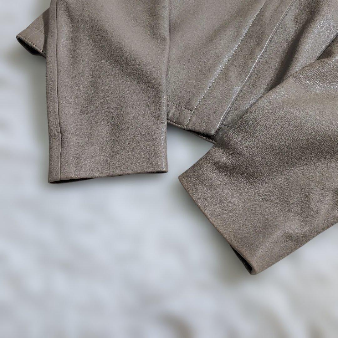 極美品Theory luxe 羊革 スーパーソフトレザー フーデッドジャケット