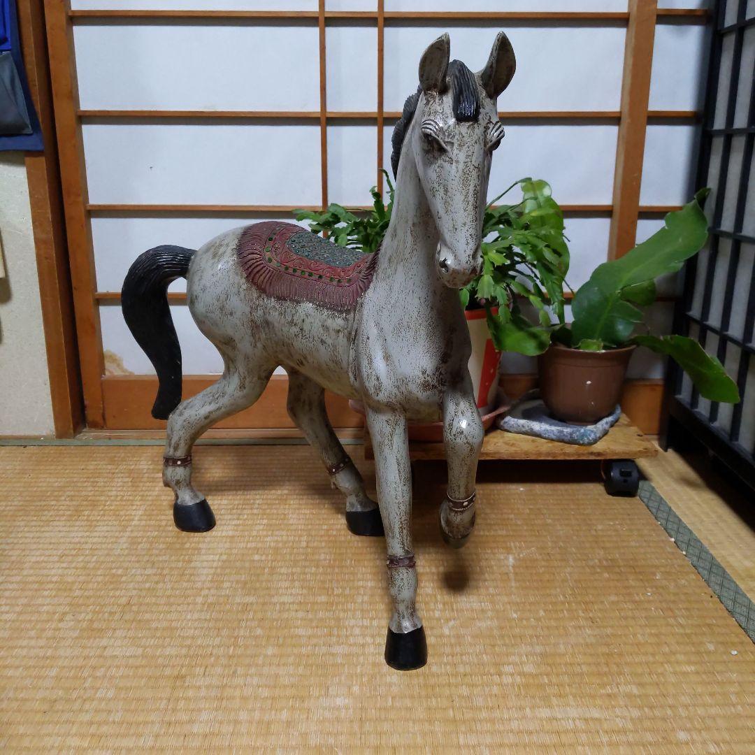 【骨董品】 馬　運気アップ 置物　インテリア　オブジェ　金運アップ
