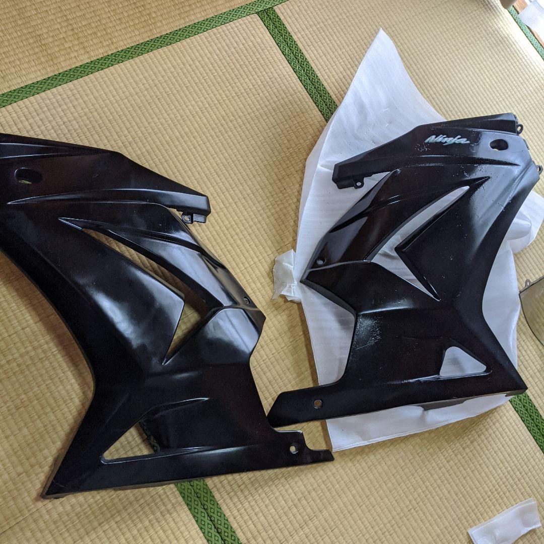 KawasakiNinja250r EX250k用バイク用ブラックカウル2点純正