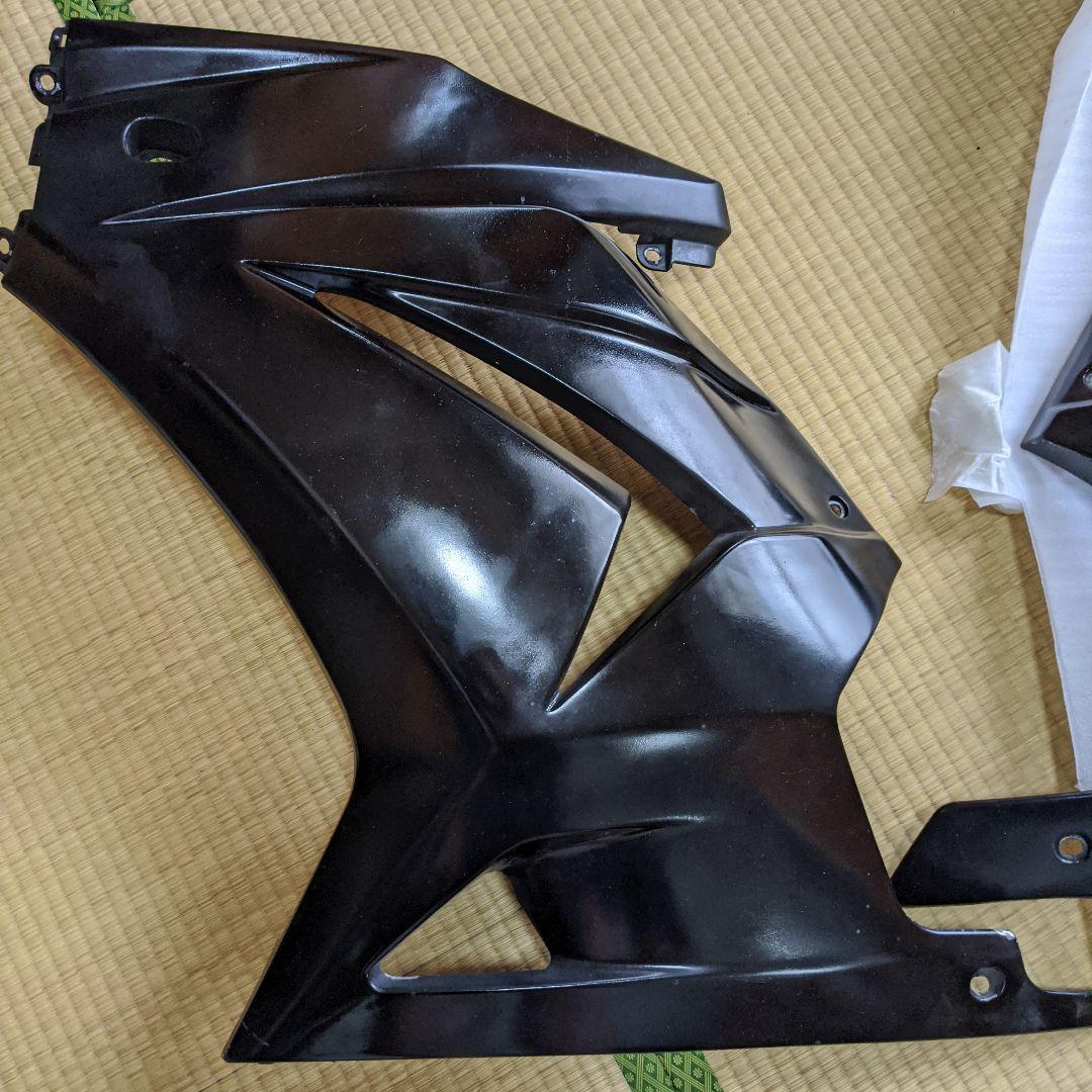 KawasakiNinja250r EX250k用バイク用ブラックカウル2点純正