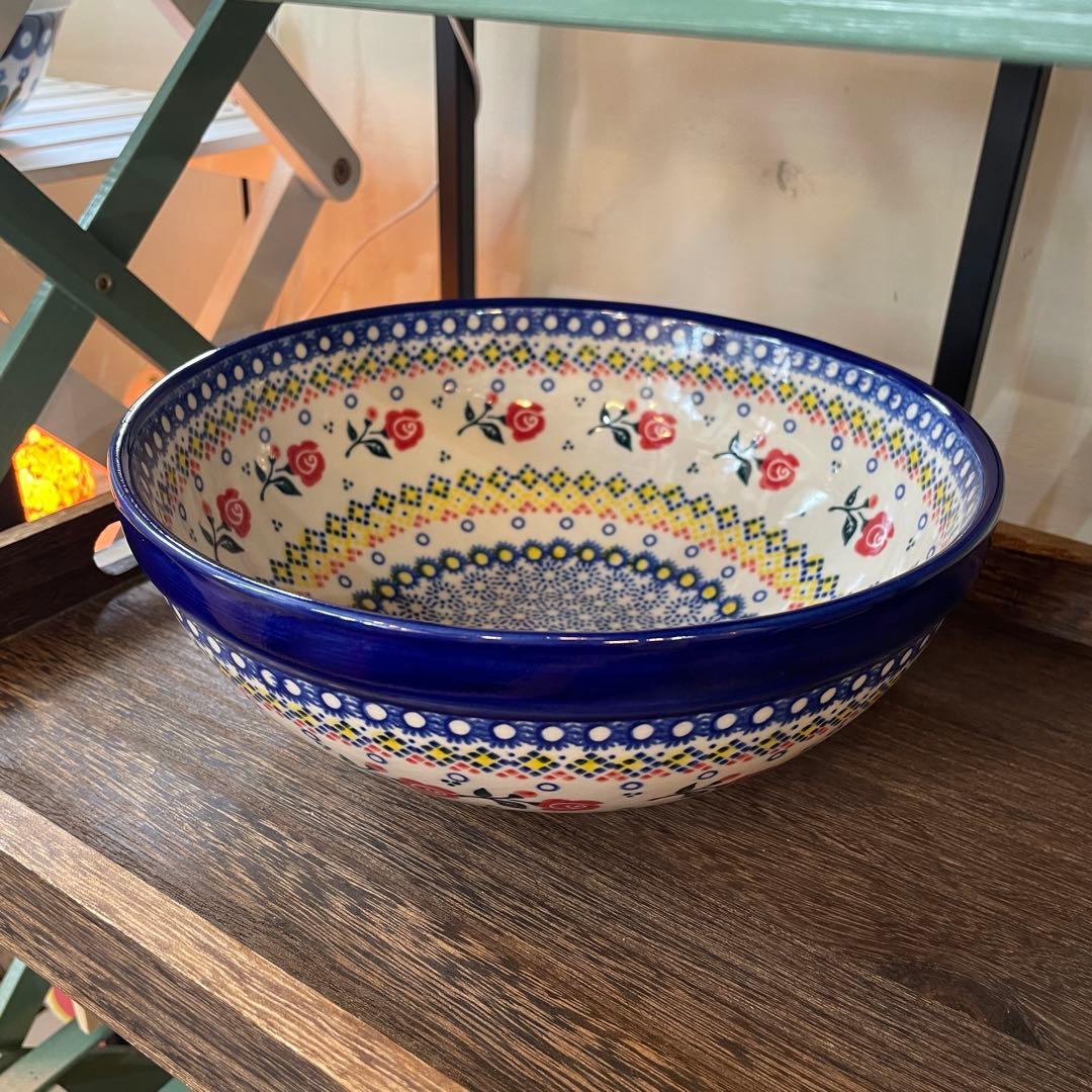 ポーリッシュポタリー＊ボウルφ23cm(V076-U504)