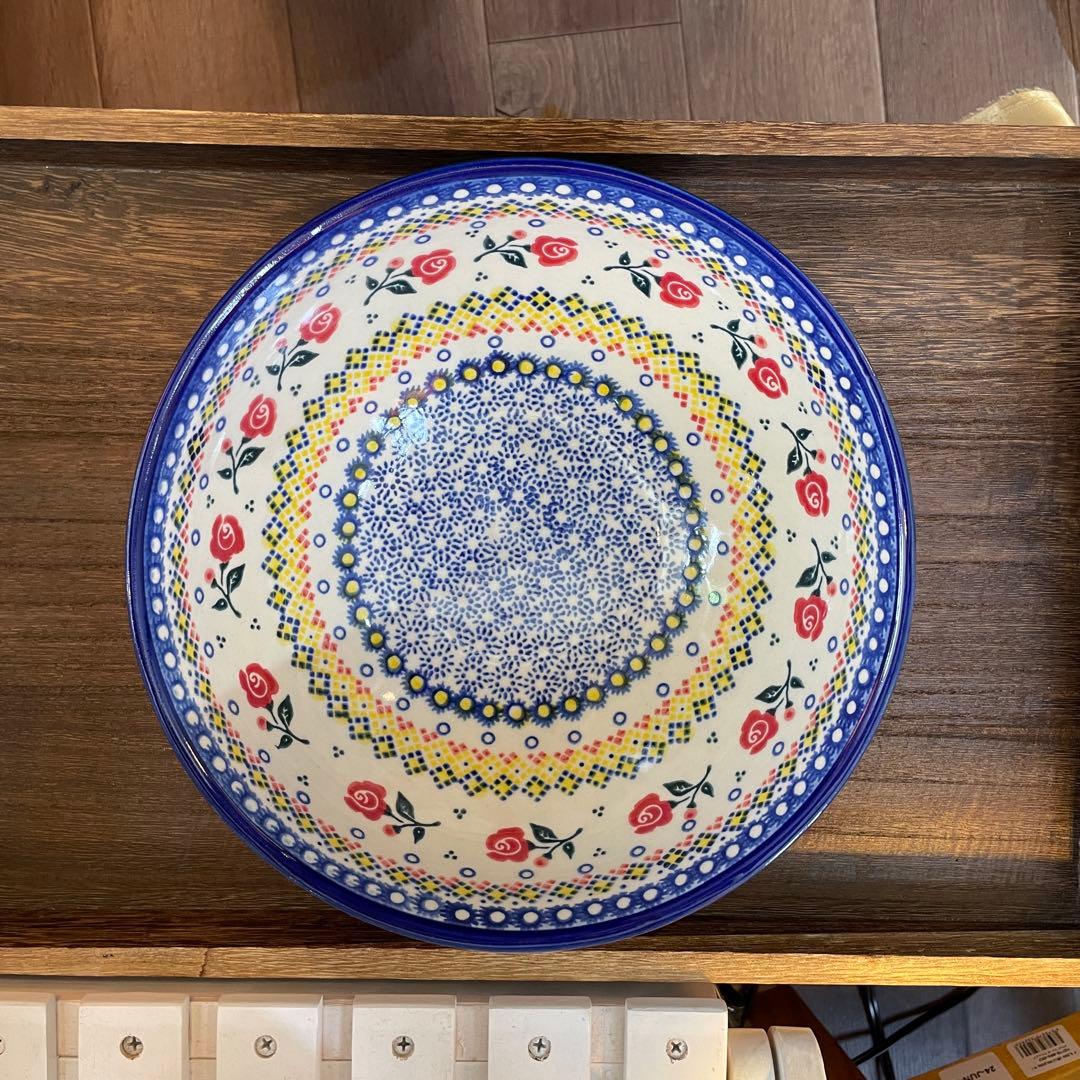 ポーリッシュポタリー＊ボウルφ23cm(V076-U504)