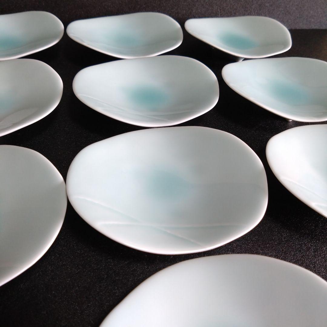 未使用 有田焼 藤巻窯 三足銘々皿10枚 テーブルコーディネート 新生活 料亭