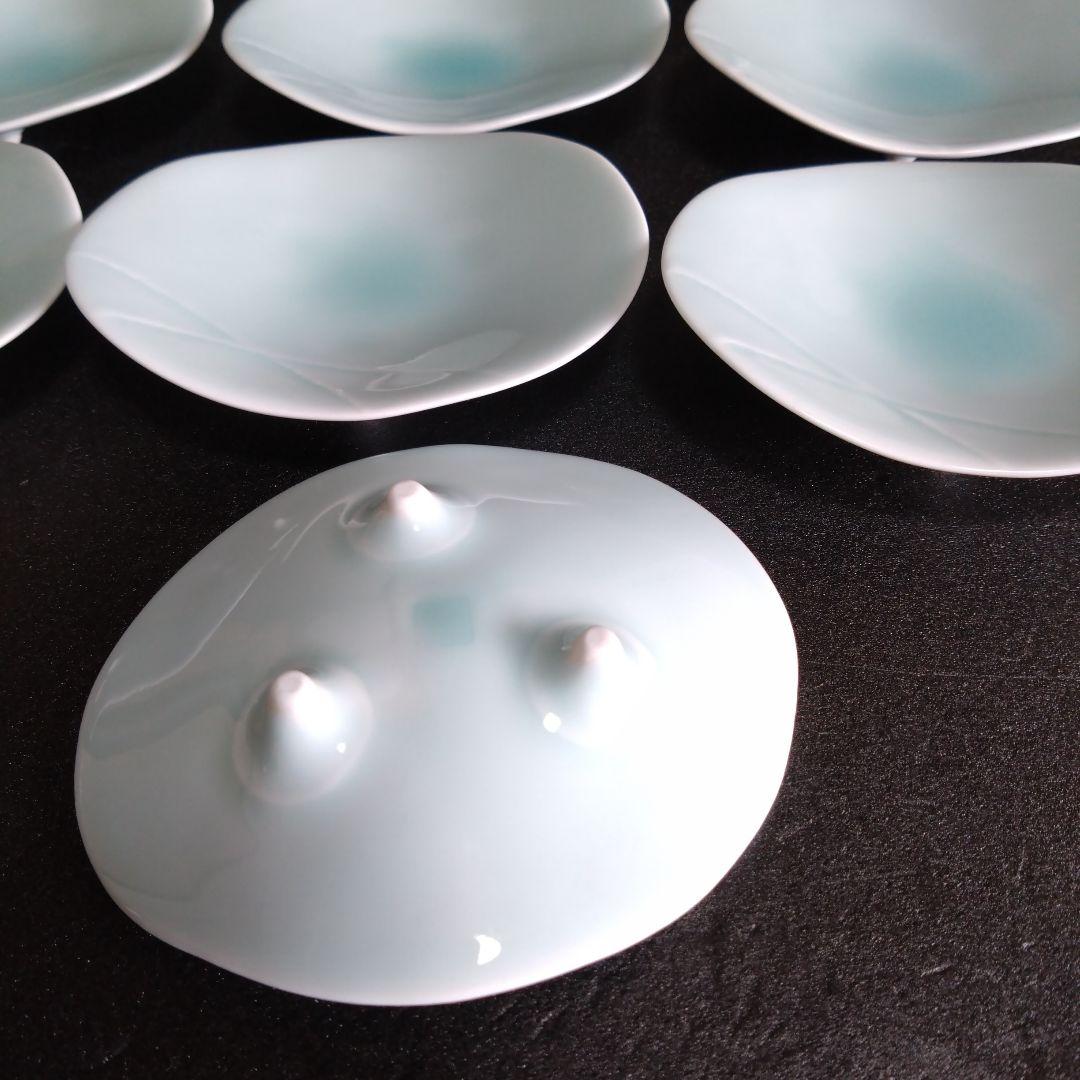 未使用 有田焼 藤巻窯 三足銘々皿10枚 テーブルコーディネート 新生活 料亭