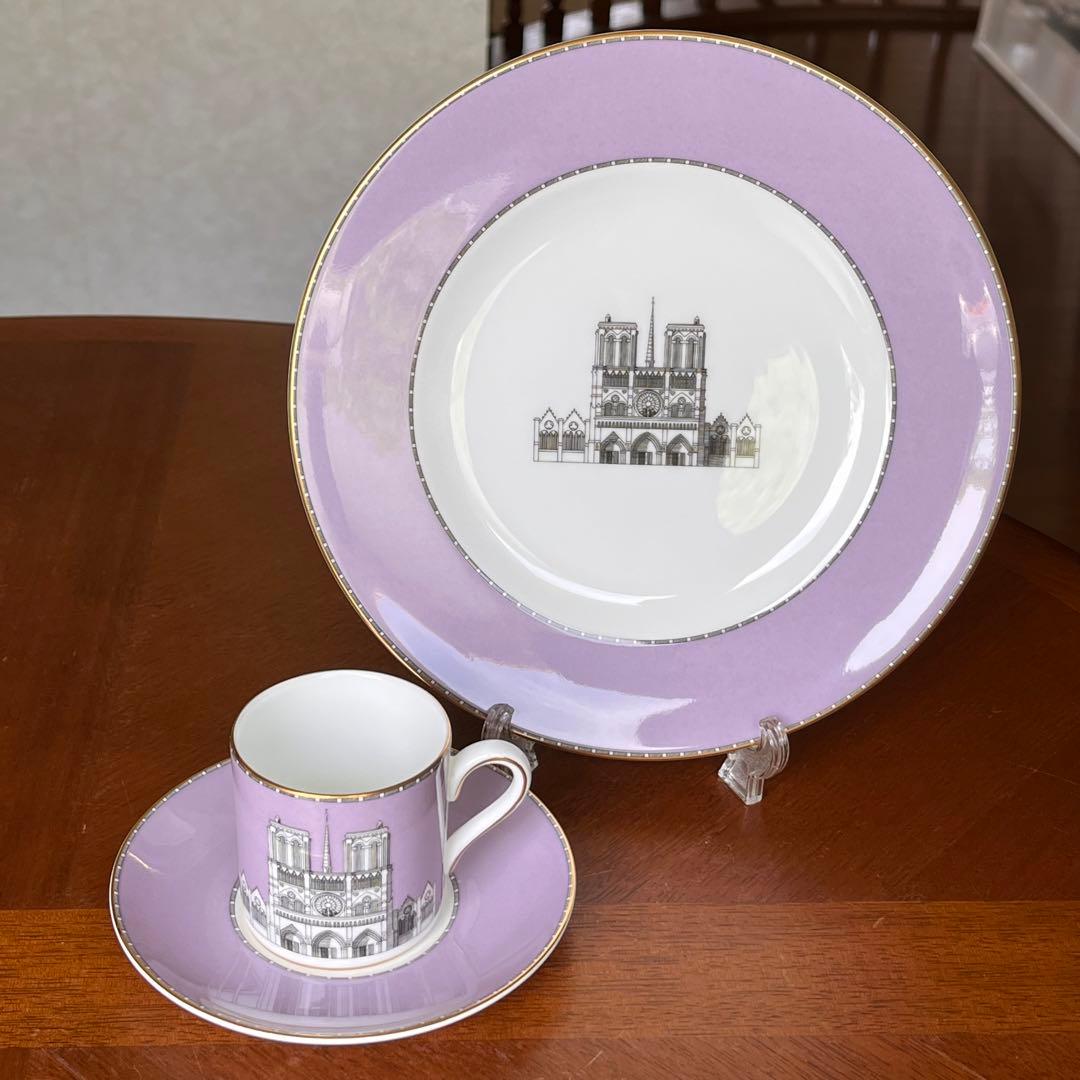 【希少品】ウェッジウッド★グランドツアーコレクション★ノートルダム寺院　トリオ