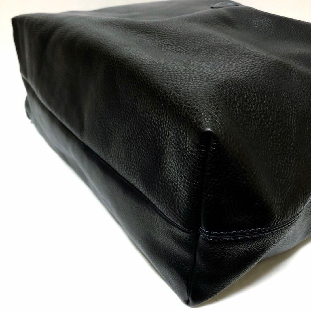 新品同様✨フェリージ トートバッグ 11/91ネイビー A4可 チャーム レザー