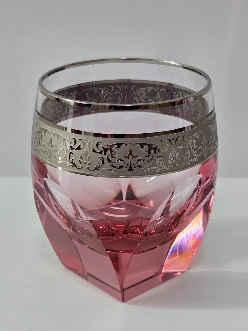 Moser プラチナ　薄赤クリスタルグラス