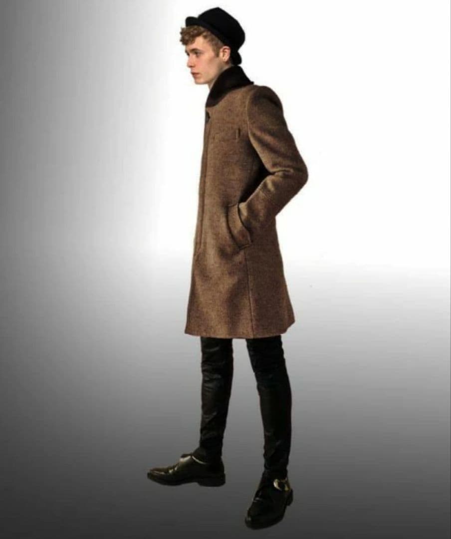 チェスターコートロカビリー ツイード ショールカラー ファラオコート ヘチマ襟