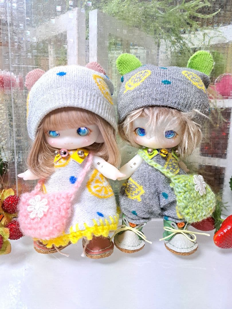 sale☆子犬わたあめ13㎝用☆アウトフィットP＋たっち靴☆４点set☆