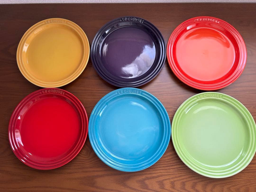 LE CREUSET 6枚セット ル・クルーゼ　レインボープレート