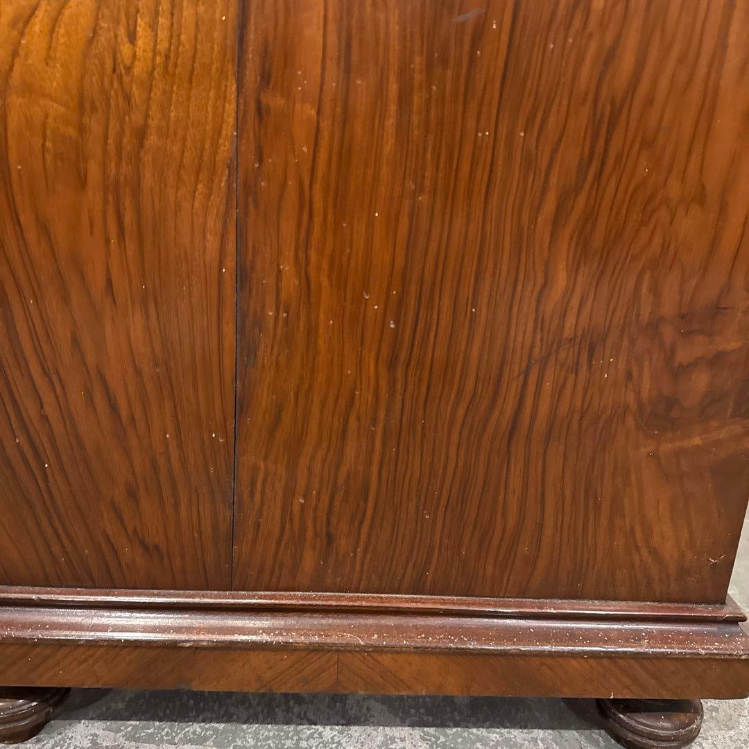 ヴィンテージ　木製サイドテーブル　引き出し／扉収納付き