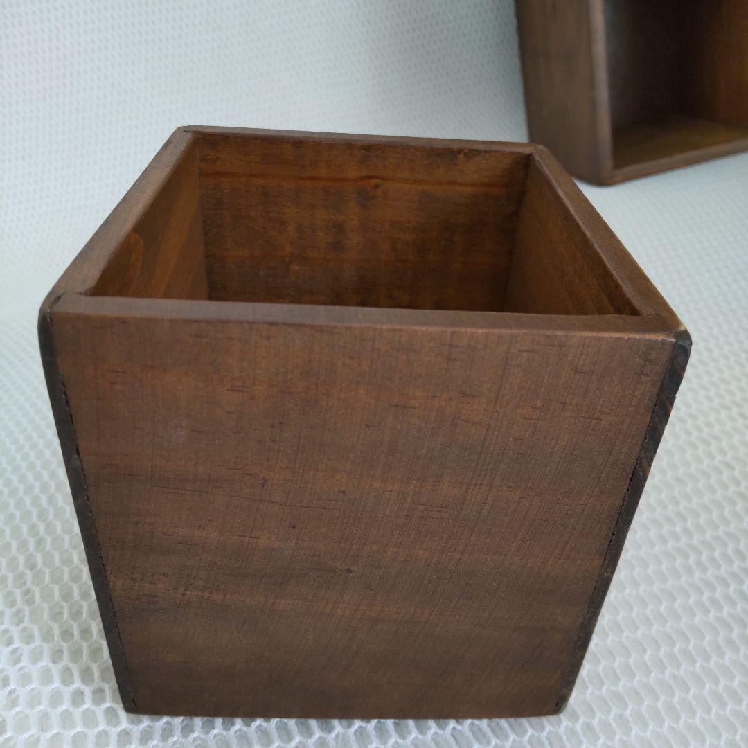 古木を使用した9ボックスのヴィンテージ小物入れ！
