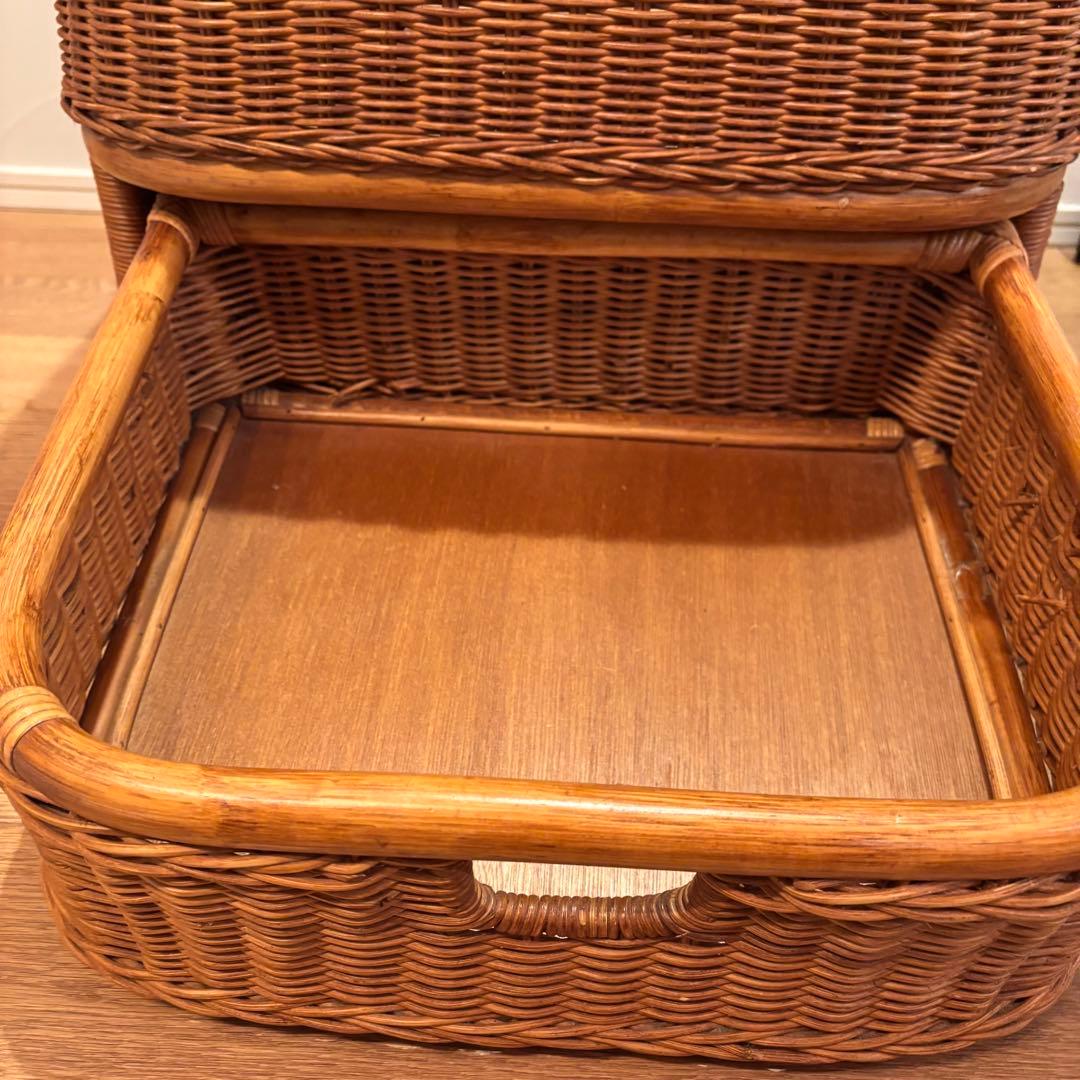 最終価格　特大収納カゴ 蓋付きレトロ 古道具