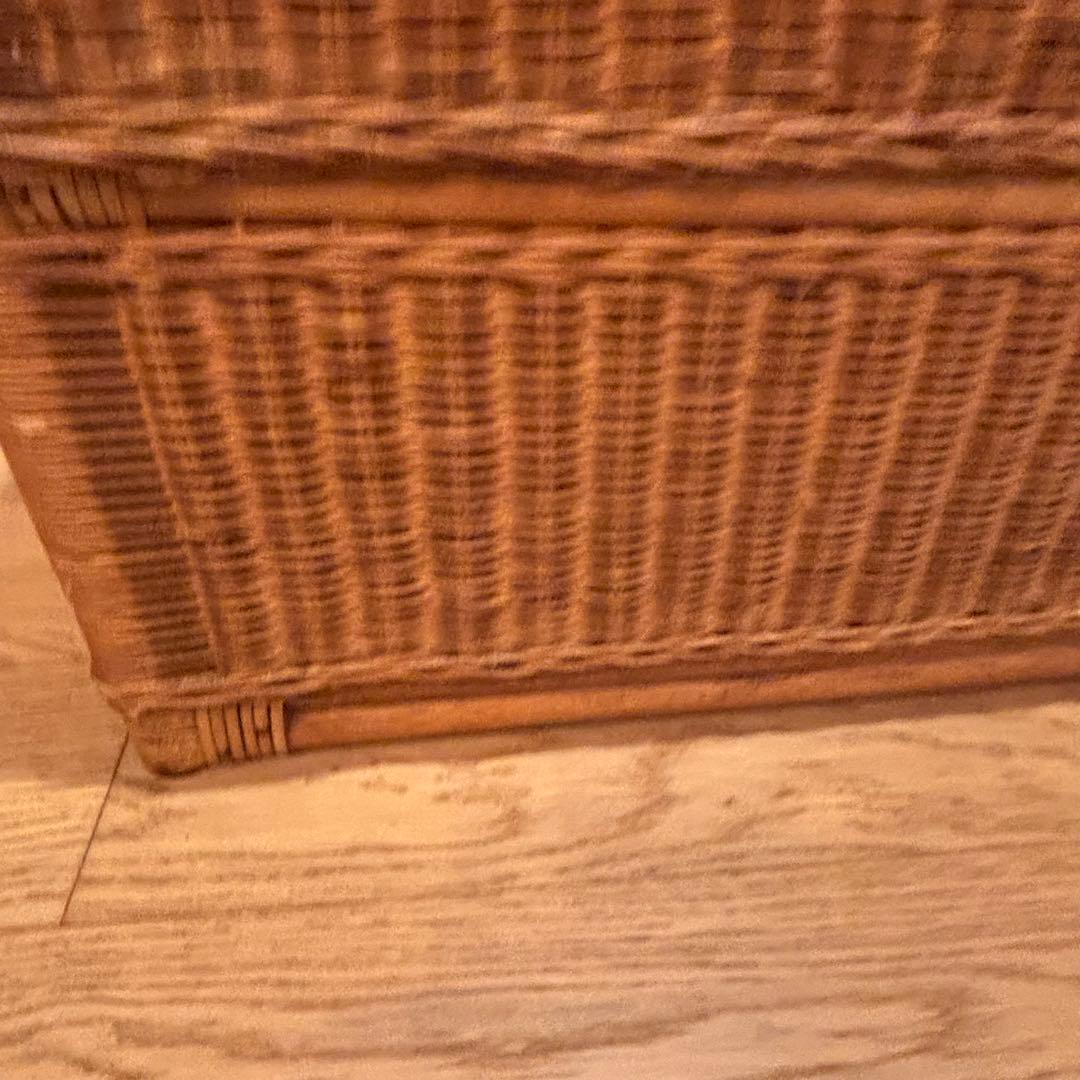 最終価格　特大収納カゴ 蓋付きレトロ 古道具