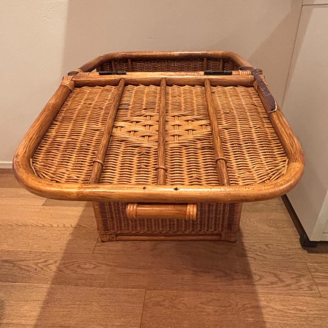 最終価格　特大収納カゴ 蓋付きレトロ 古道具