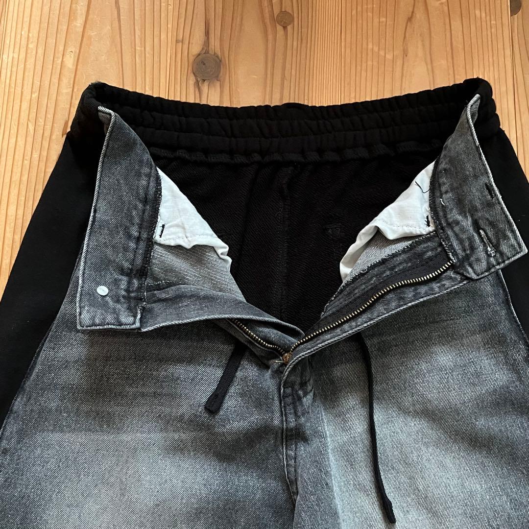 美品✴︎JEANASIS スウェットドッキングデニム ジーナシス 黒 FREE