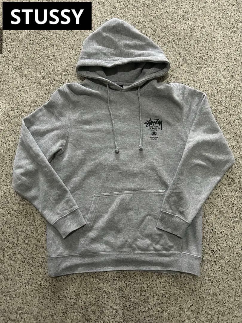 [希少] old Stüssy パーカー 90s vintage グレー