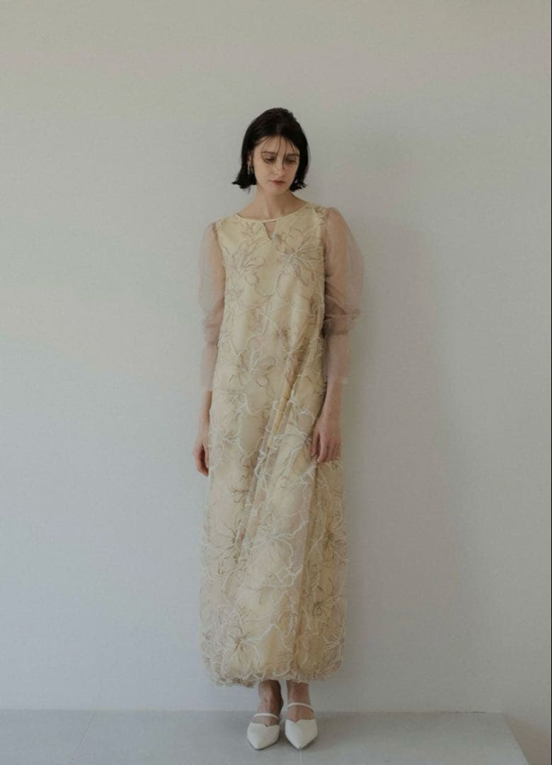 スーツ・フォーマル・ドレス LE'RURE Plume broderie balloon dress