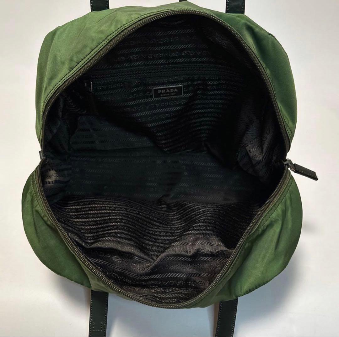 お*ょ様 【美品】プラダ　三角ロゴ　ナイロン　レザー　トートバッグ　ワンショルダ