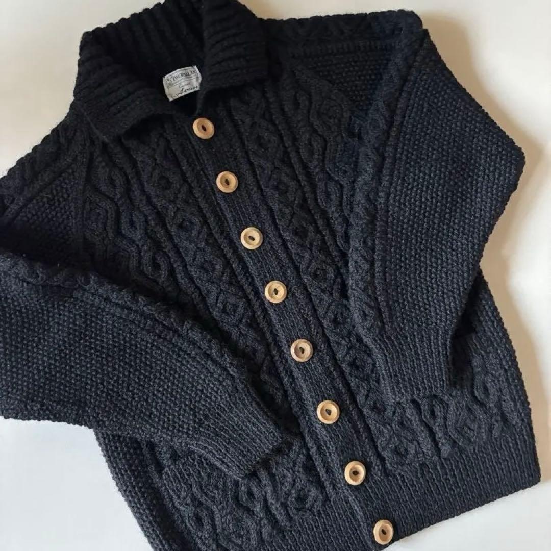 INVERALLAN インバーアラン　3a ランバーカーディガン　ブラック