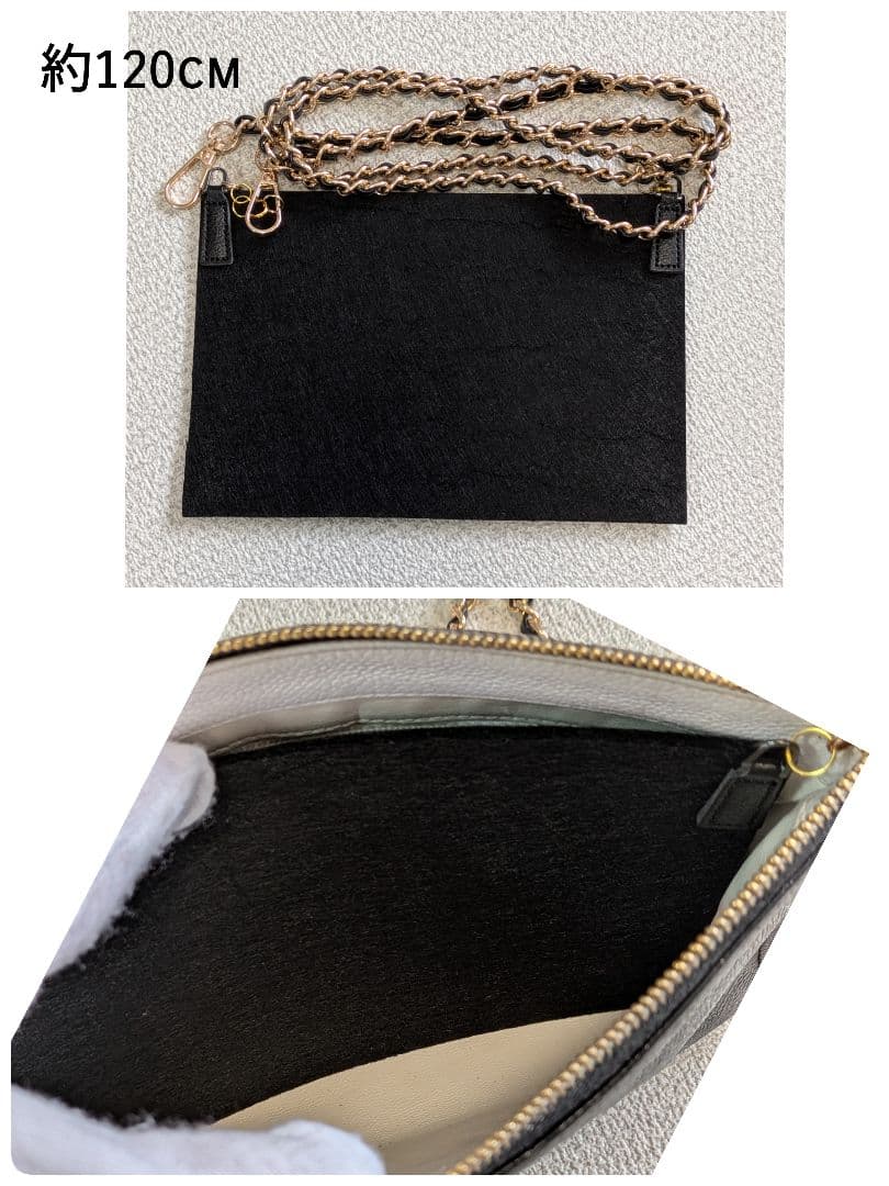 シャネル　デカココポーチ　黒　キャビアスキン　チェーンショルダー　クラッチバッグ