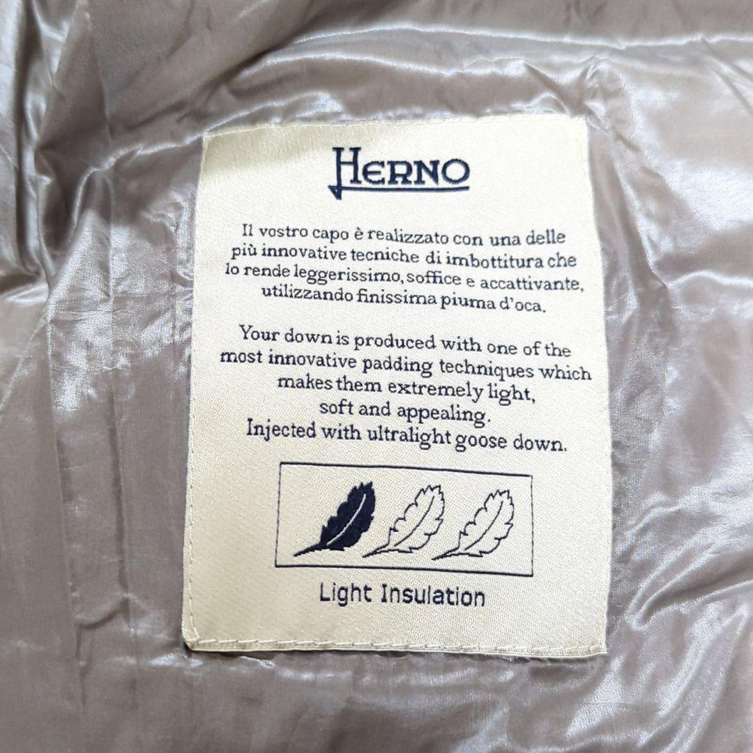 美品 HERNO 40 ICONICO エミリア ケープ ダウンベスト 半袖