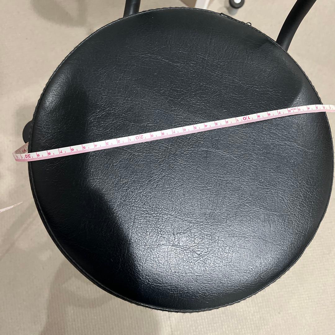 ニトリ カウンターチェア 木製背もたれ 黒 2個セット