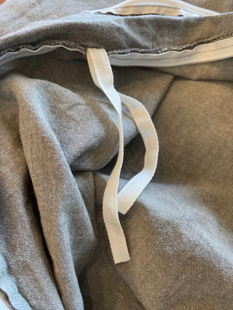 無印良品　セミダブル　洗いざらし掛ふとんカバー　グレー　３枚セット