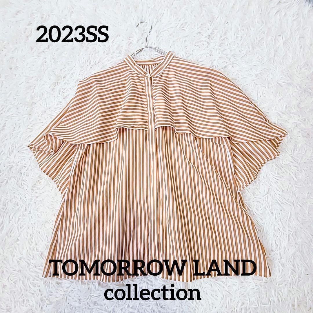 23SS トゥモローランドコレクション　シアーストライプフレアブラウストップス
