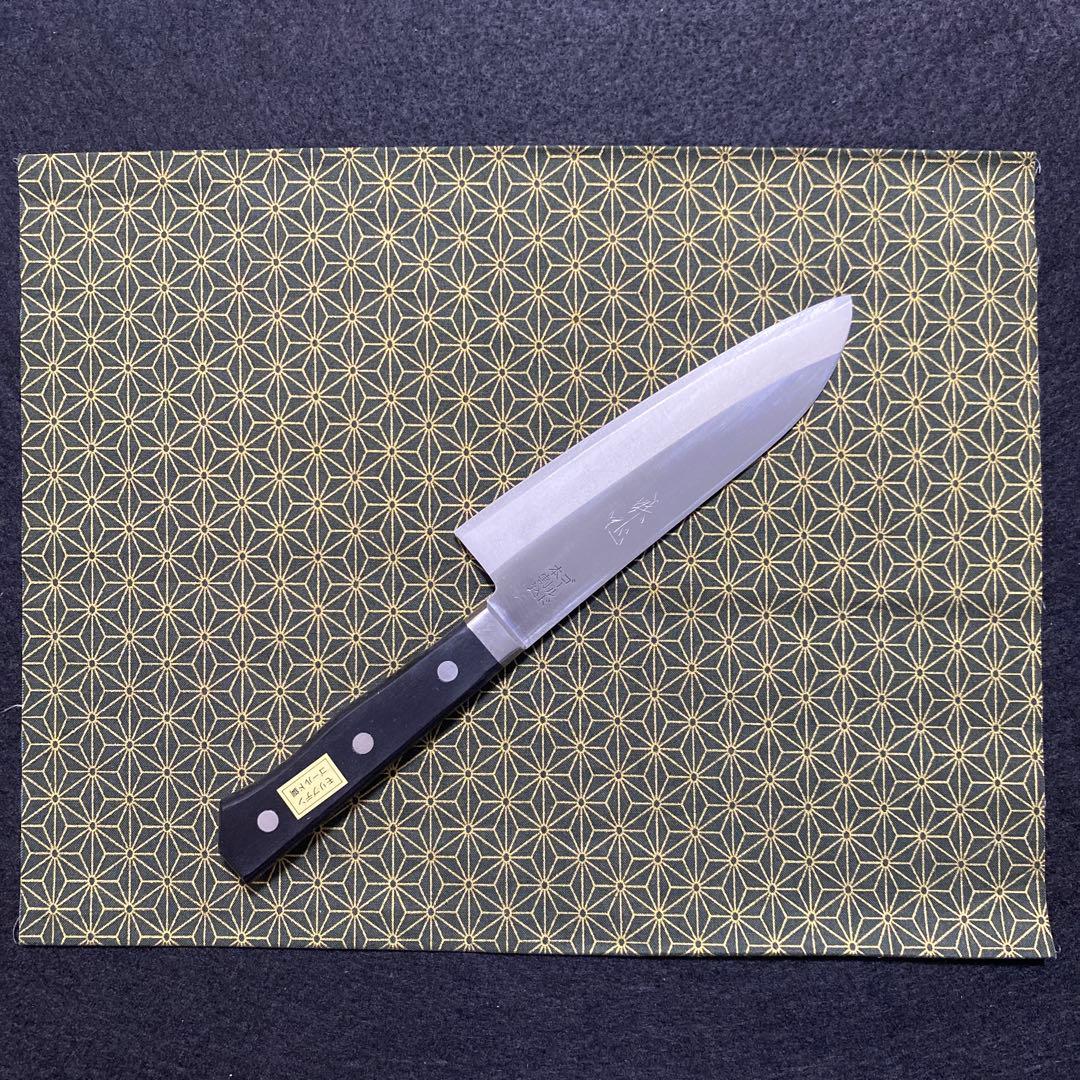 モリブデン 三徳 包丁 165mm V金 ゴールド 三層 本割込