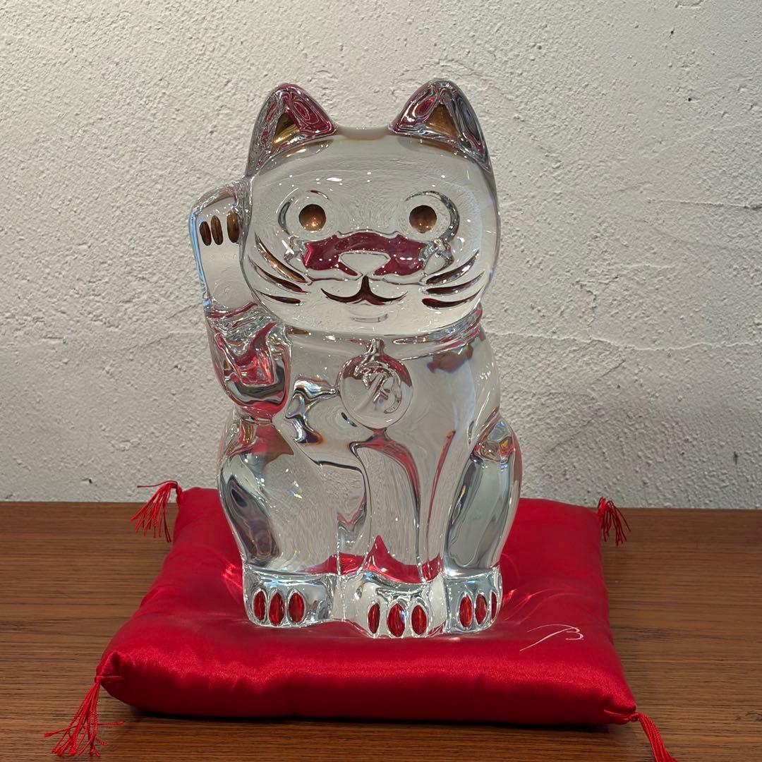 Baccarat クリスタル製 まねきねこ L