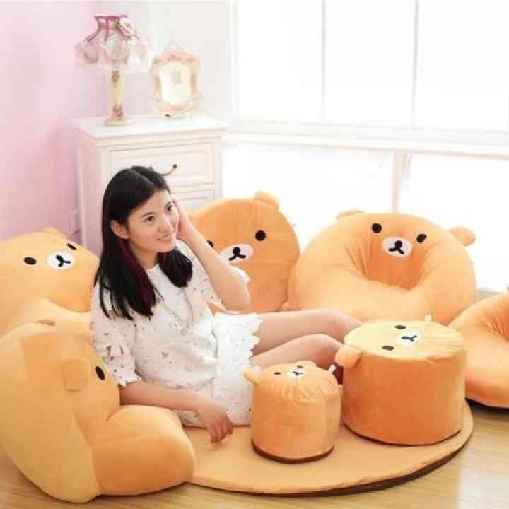 ぬいぐるみソファ椅子じゅうたんミニソファ8点セットクマ002501